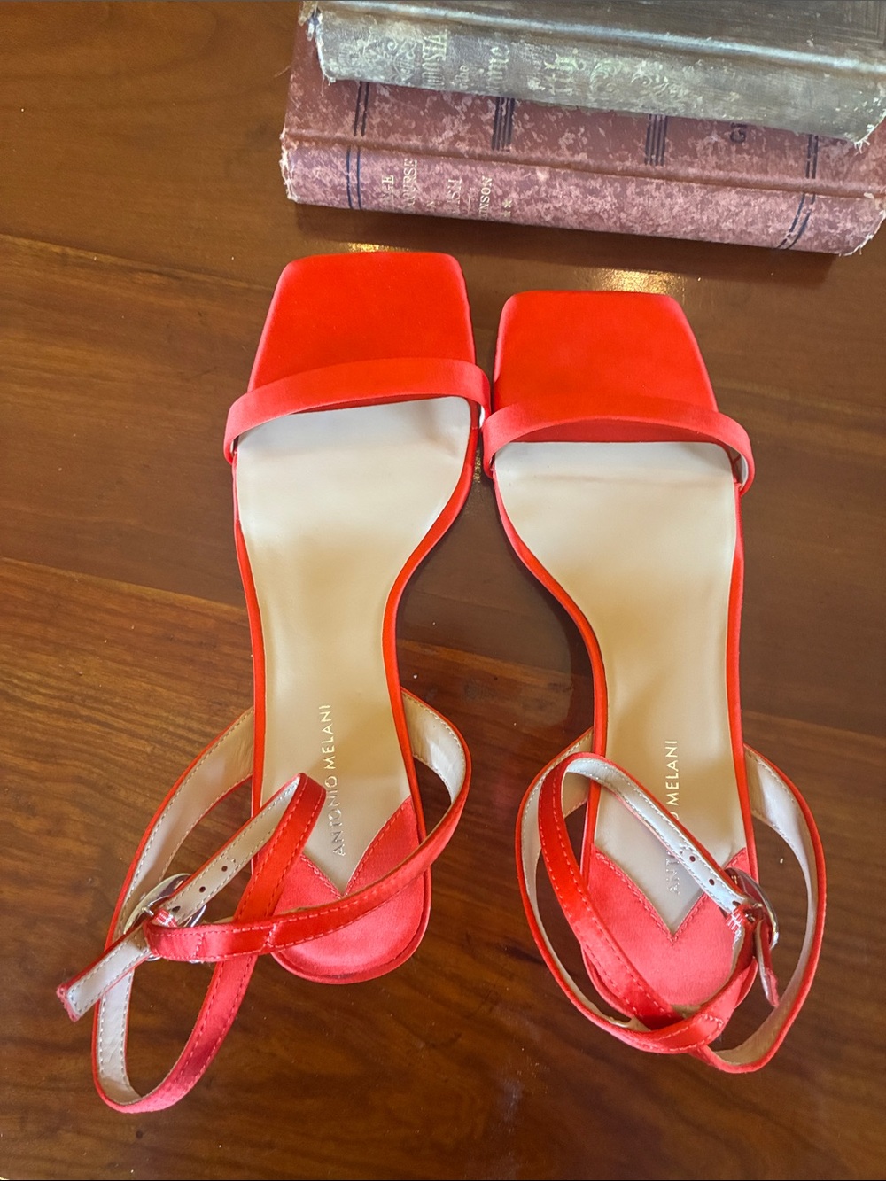 Antonio Melani Fina Satin Dress Sandals - Picture 6 of 9